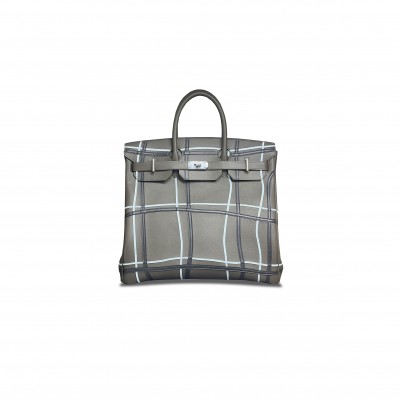 HERMES MASTER BIRKIN 40 SWIFT LEATHER GREY GREEN BAG 1004697438 (40*40*23cm)